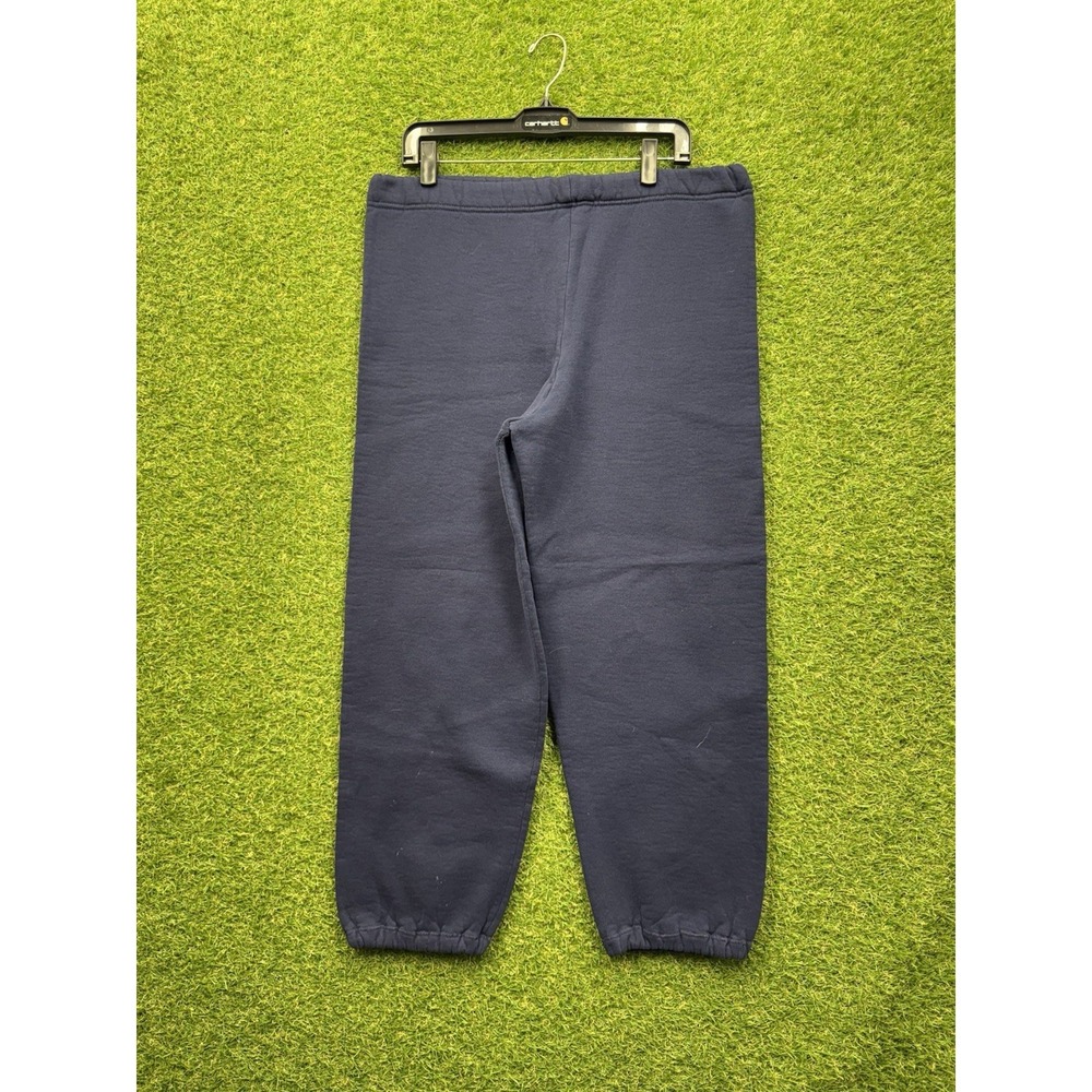 Russell Athletic Sweatpants Mens Large Blue Drawstring Cuffed Jogger Blank y2k